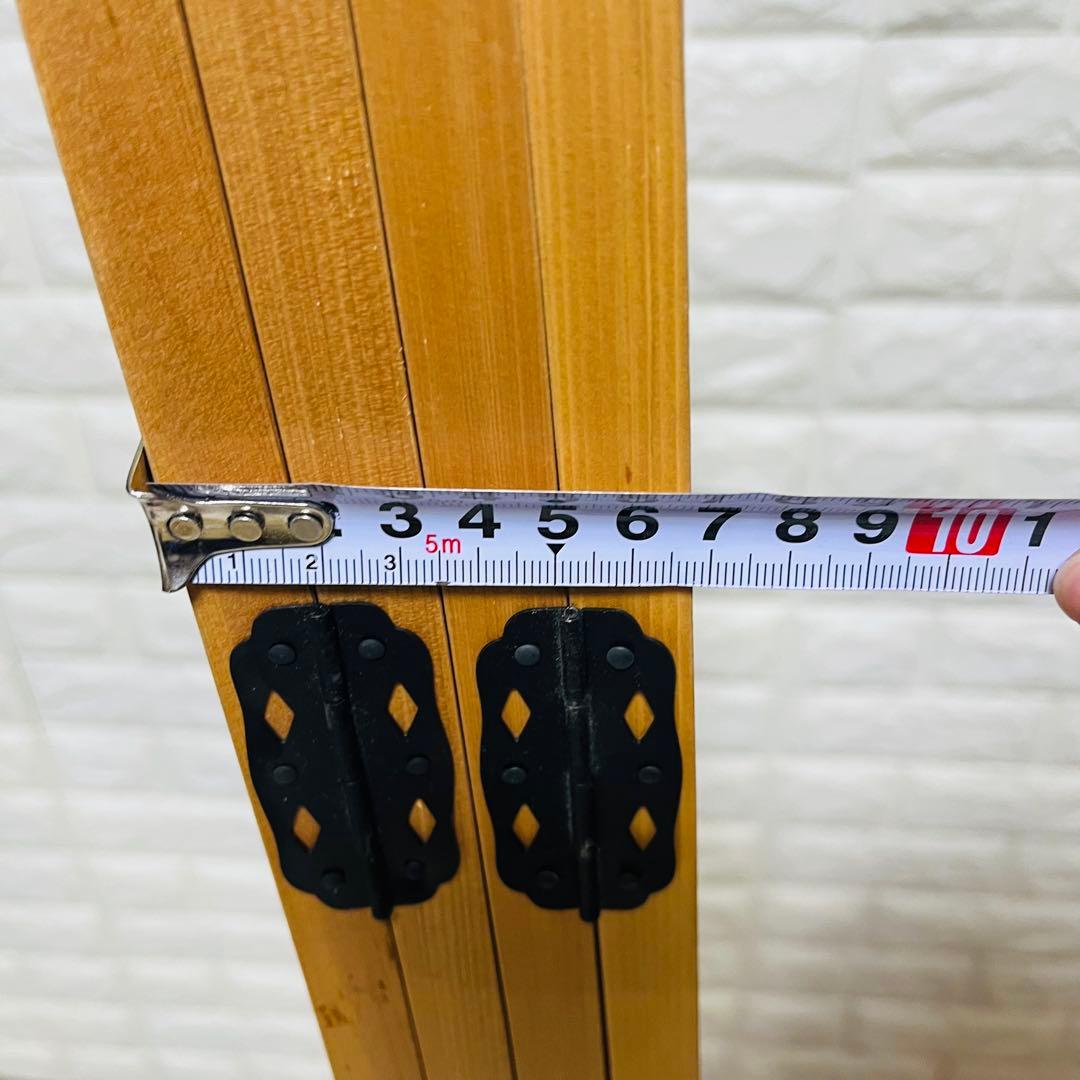 古い竹簾屏風 衝立 パーテーション 四連 透かし彫り 古道具