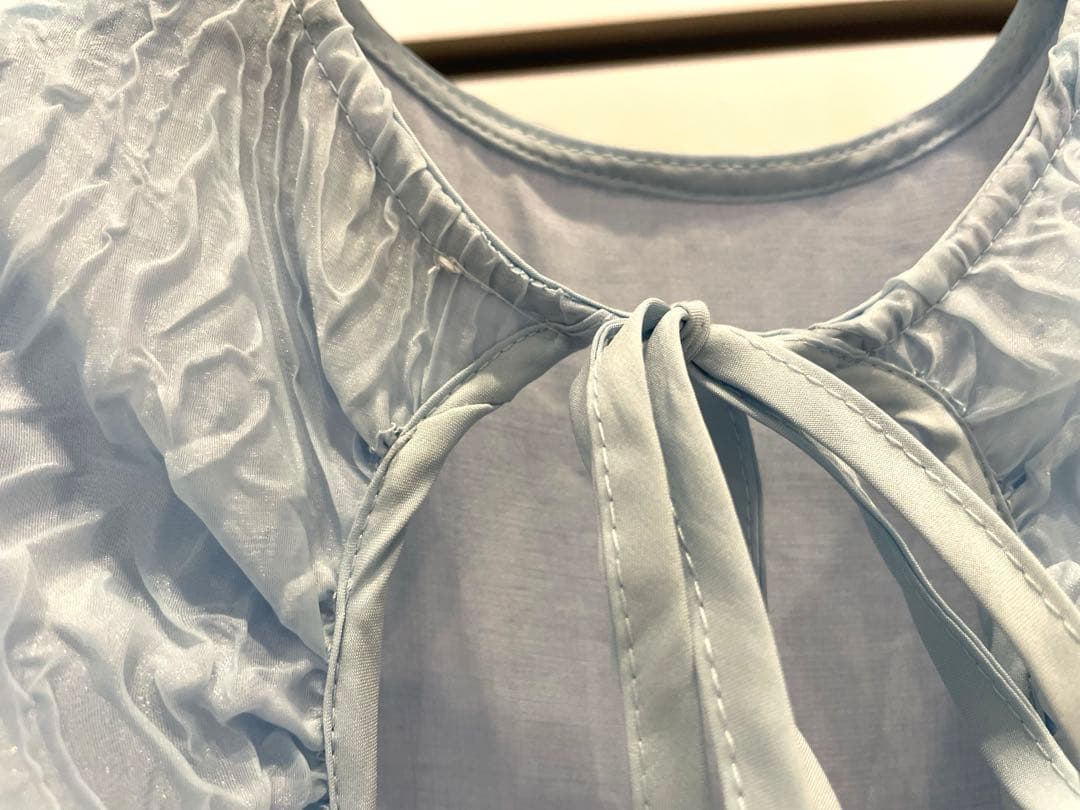 sisterjaneフリル パフスリーブ ロングドレス