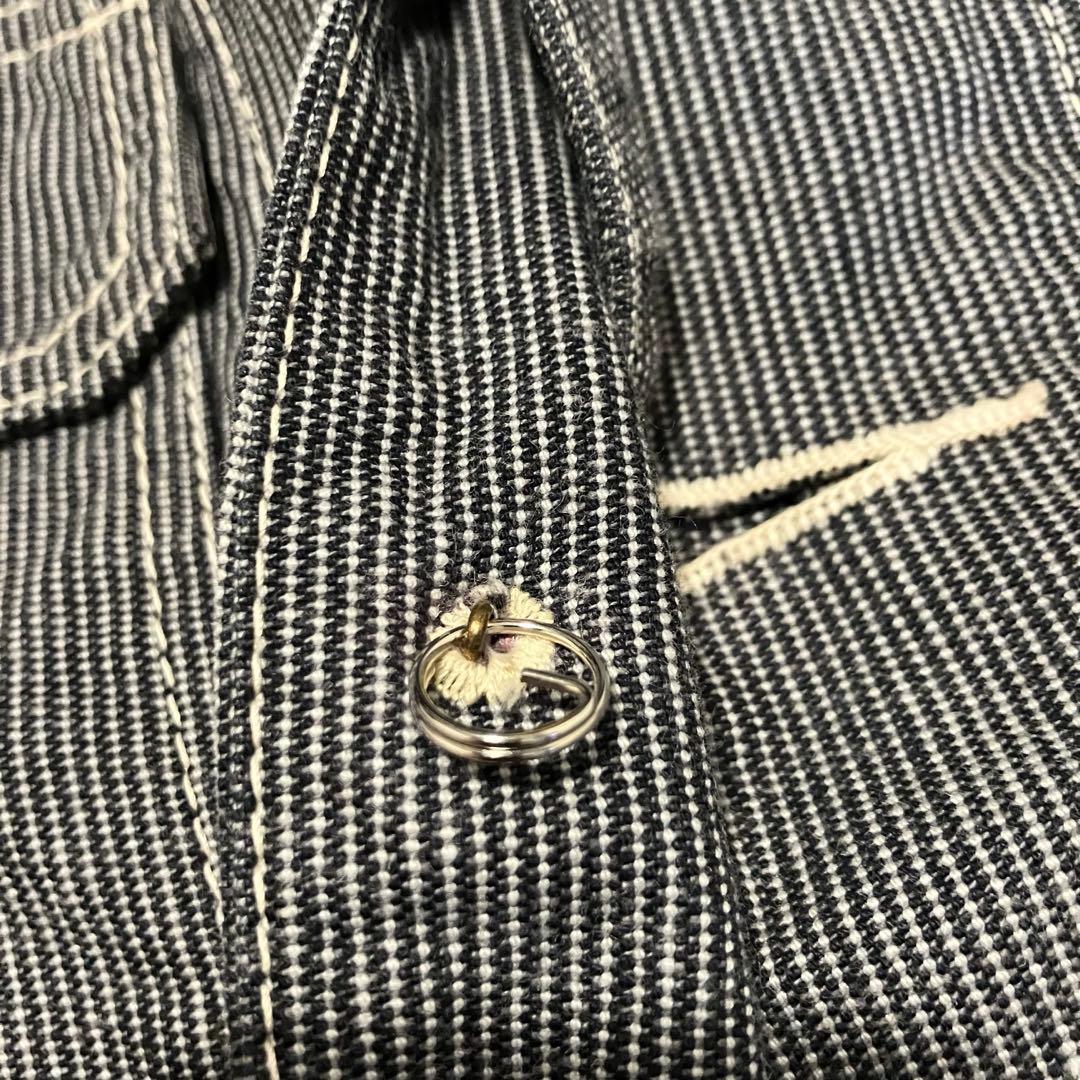 レア シュガーケーン ビームスコラボ ストライプカバーオール グレー Mサイズ