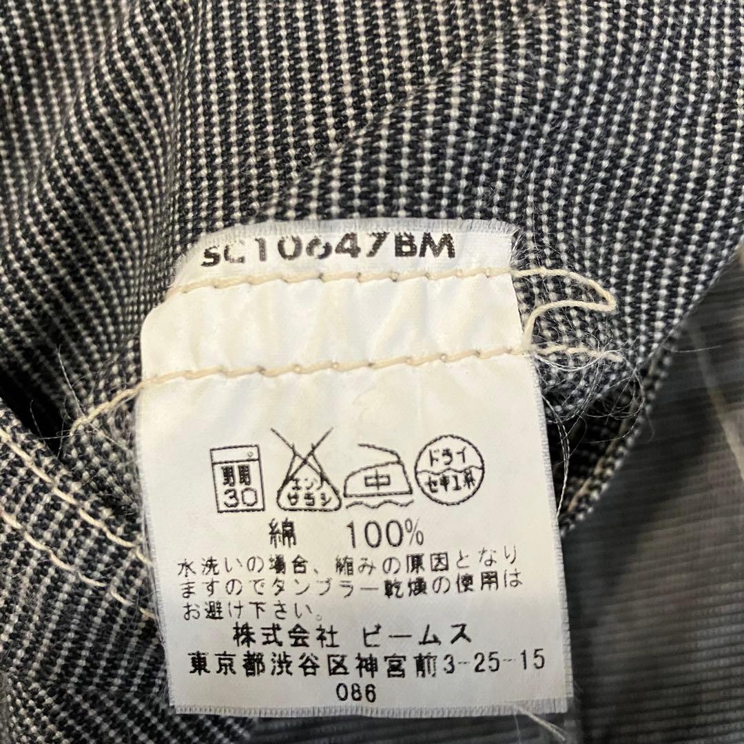 レア シュガーケーン ビームスコラボ ストライプカバーオール グレー Mサイズ