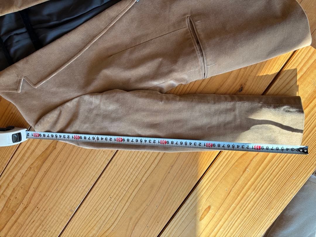 ベージュ コーデュロイ テーラードジャケット