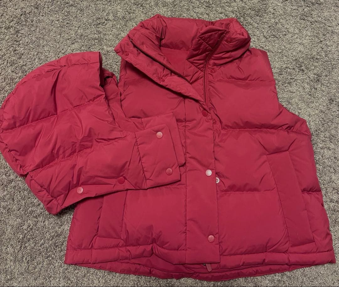 本日13時半までの出品　lululemon フード付キルティングベスト サイズ2