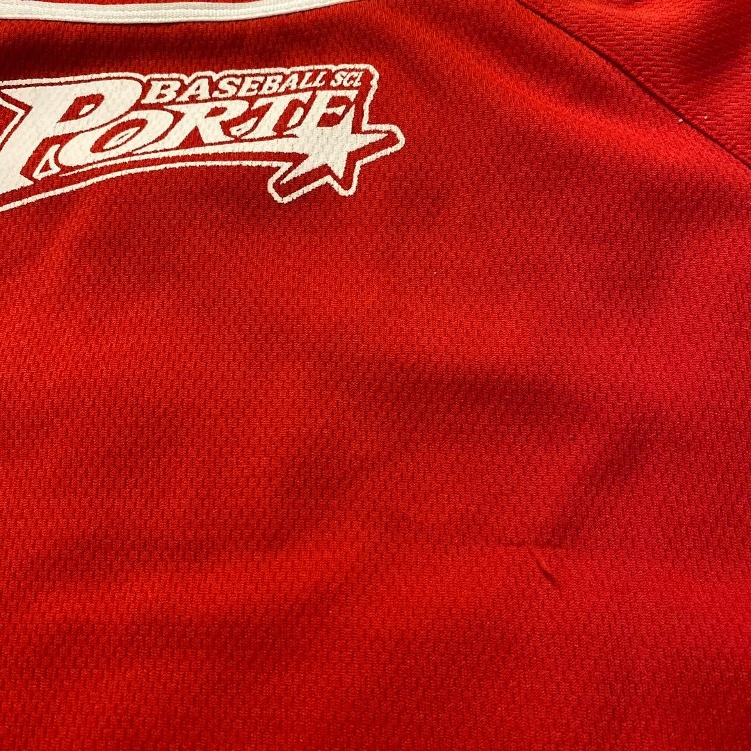 ポルテ野球ユニフォーム 赤 サイズ145
