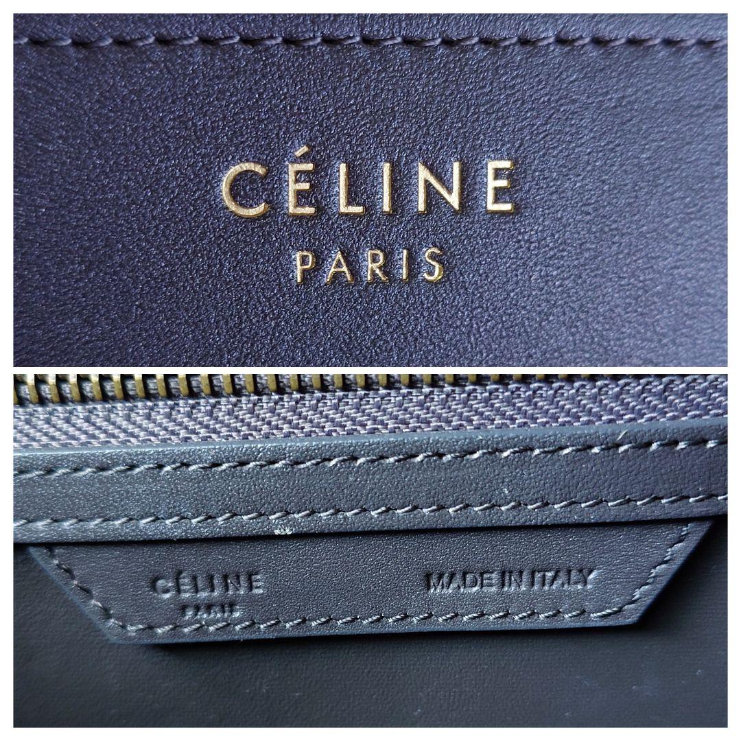 セリーヌ ラゲージ マイクロショッパー トートバッグ トリコロール レザー