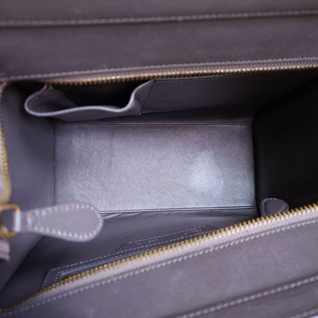 セリーヌ ラゲージ マイクロショッパー トートバッグ トリコロール レザー