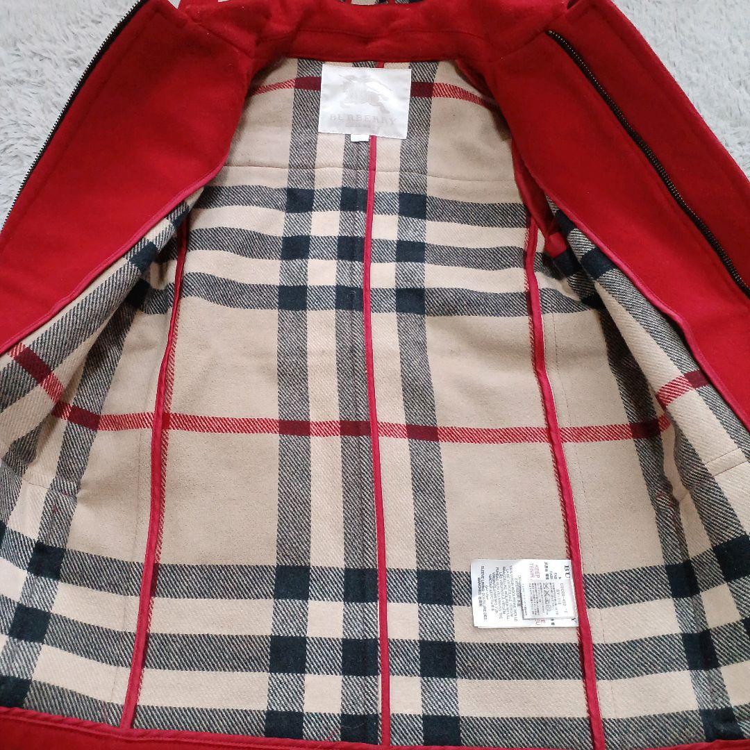バーバリー　キッズダッフルコート　メガチェック　ホースロゴ　牛革トグル