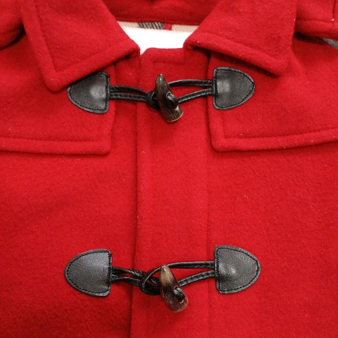 バーバリー　キッズダッフルコート　メガチェック　ホースロゴ　牛革トグル