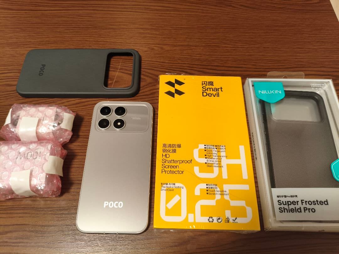 POCO F8 PRO シルバー 256GB 美品 ケース、フィルム付き