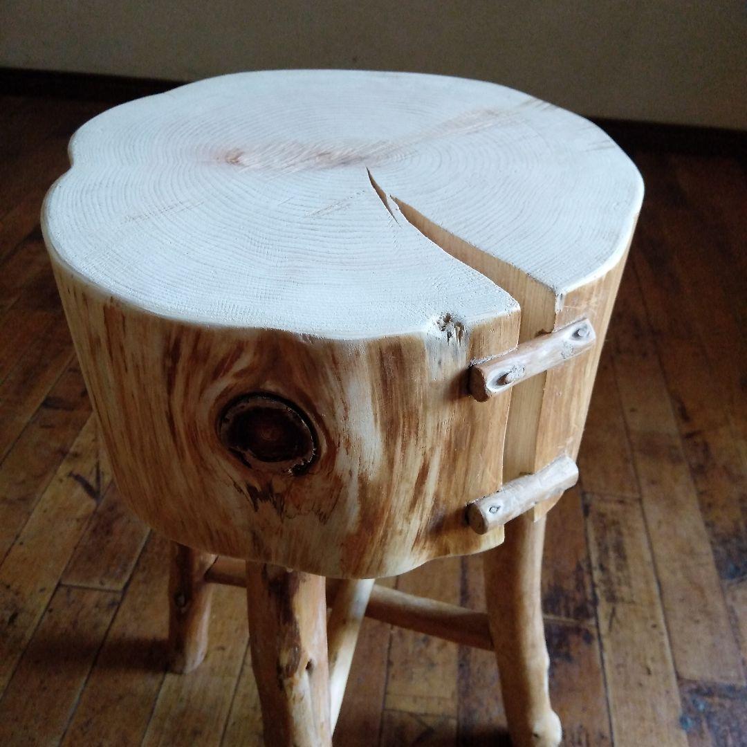 丸太のスツール-3