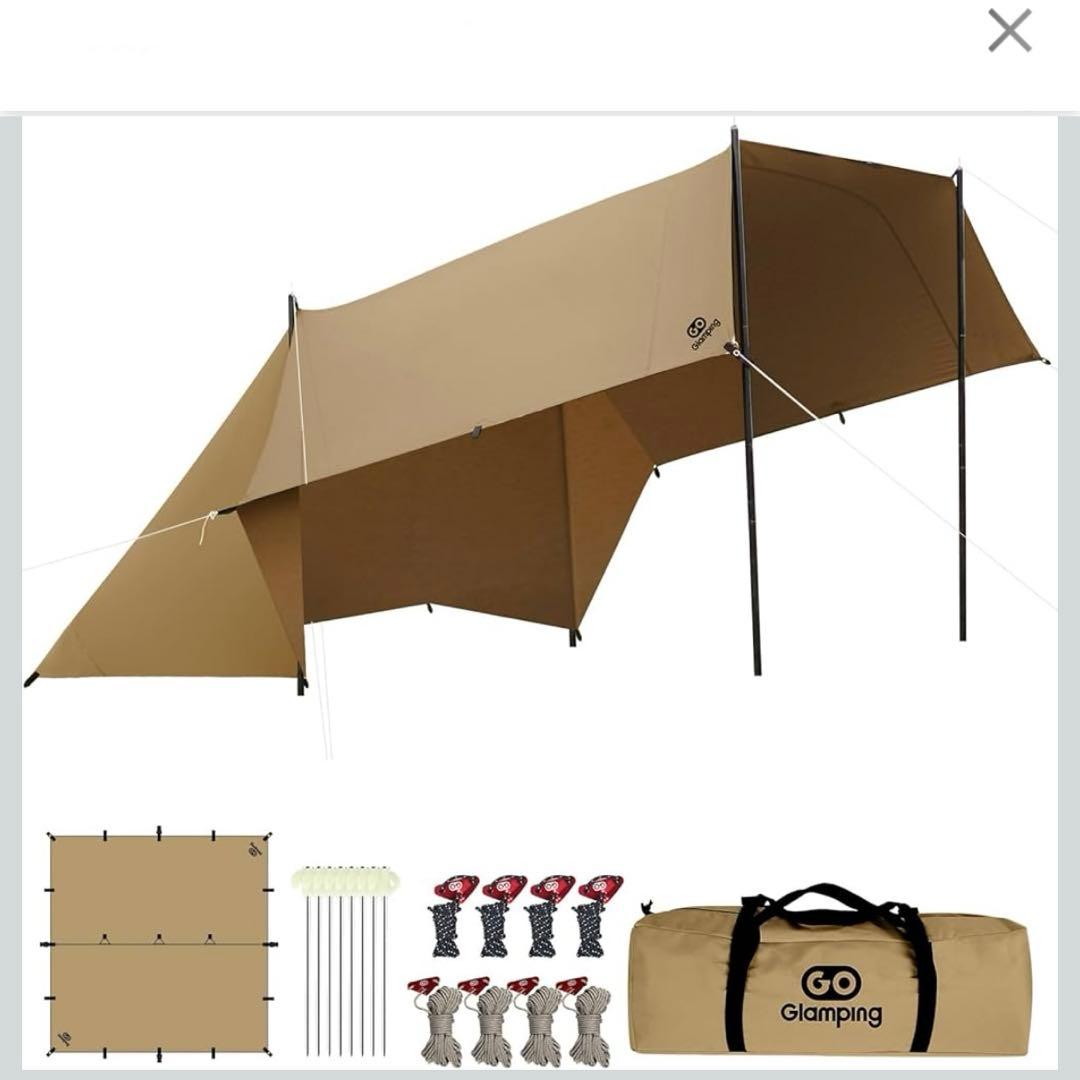 GOGlamping HENGEN+スクエアタープTC ベージュ（4m）