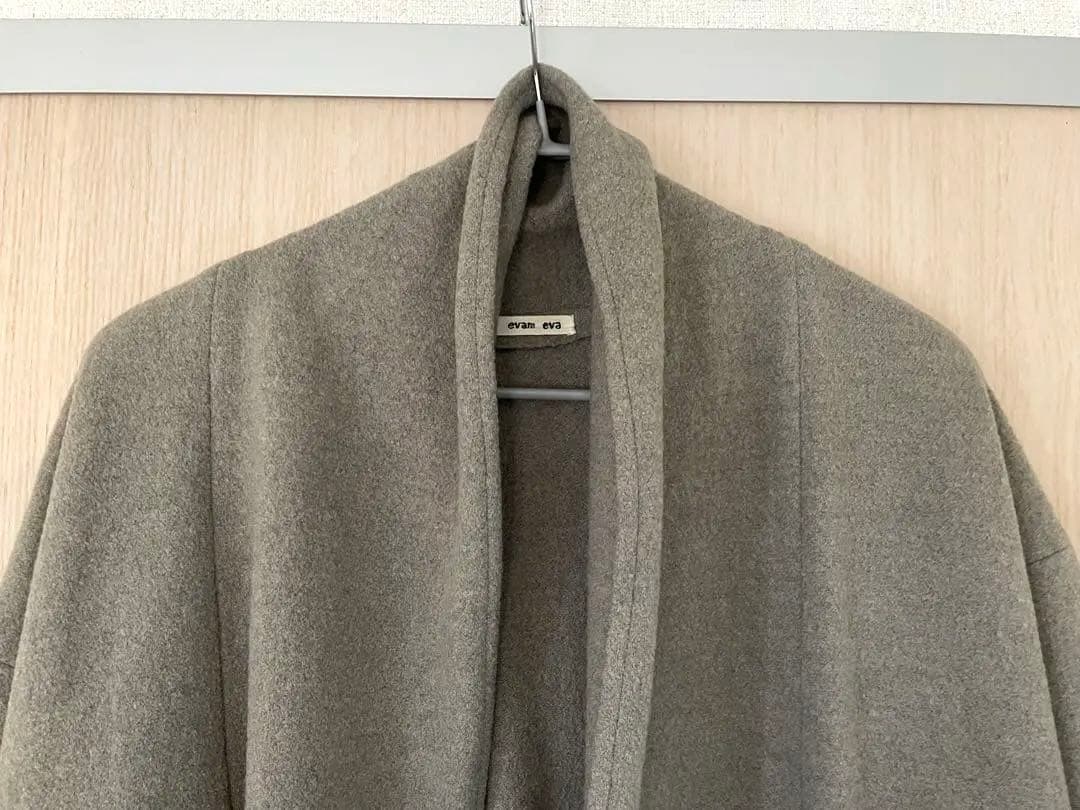 evameva press wool プレスウールローブコート
