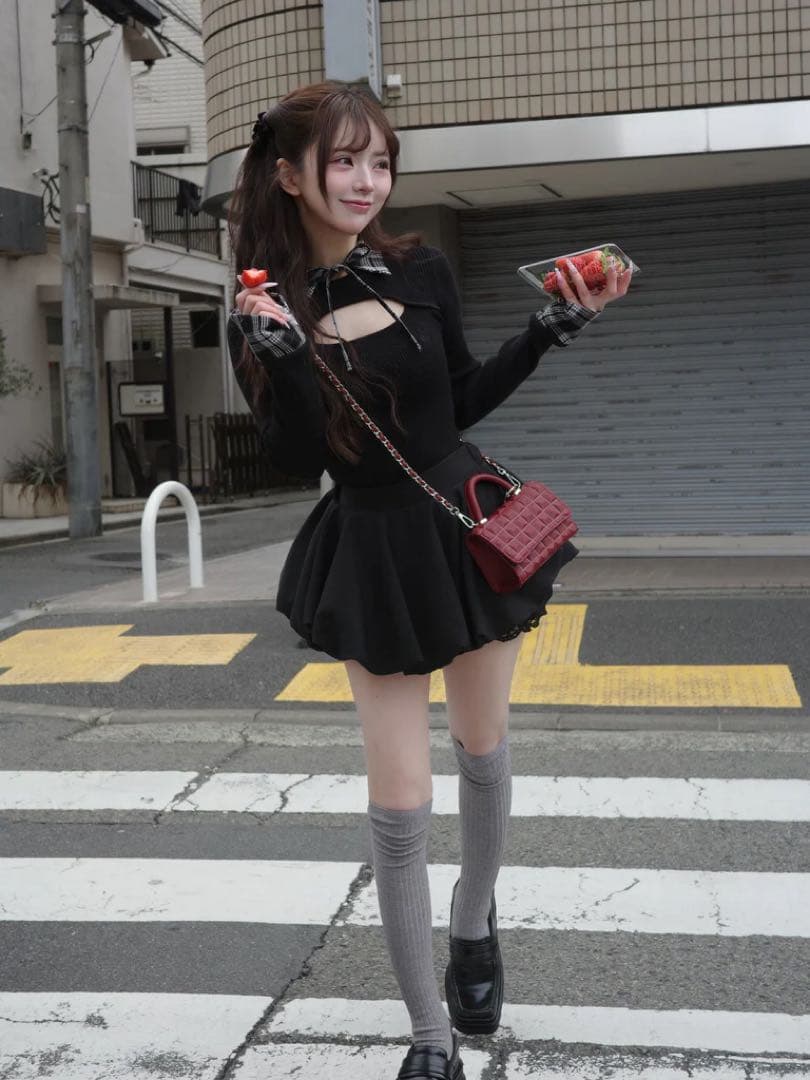 新品 ダーリッチ ボルドー DRチャームチョコレートハンドバッグ バレンタイン