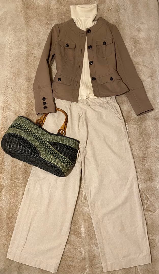 【美品】BARBERRYノーカラージャケット　38