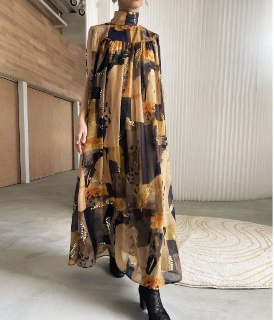 ワンピース ameri vintage EMILIE GATHER DRESS/M