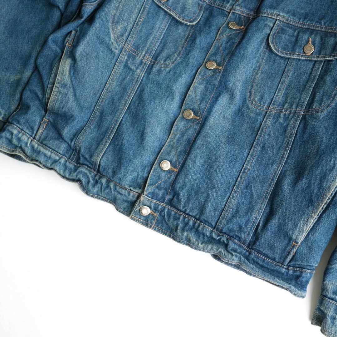Wrangler　90s 襟コーデュロイ 裏ボアデニムジャケット 青 XL.