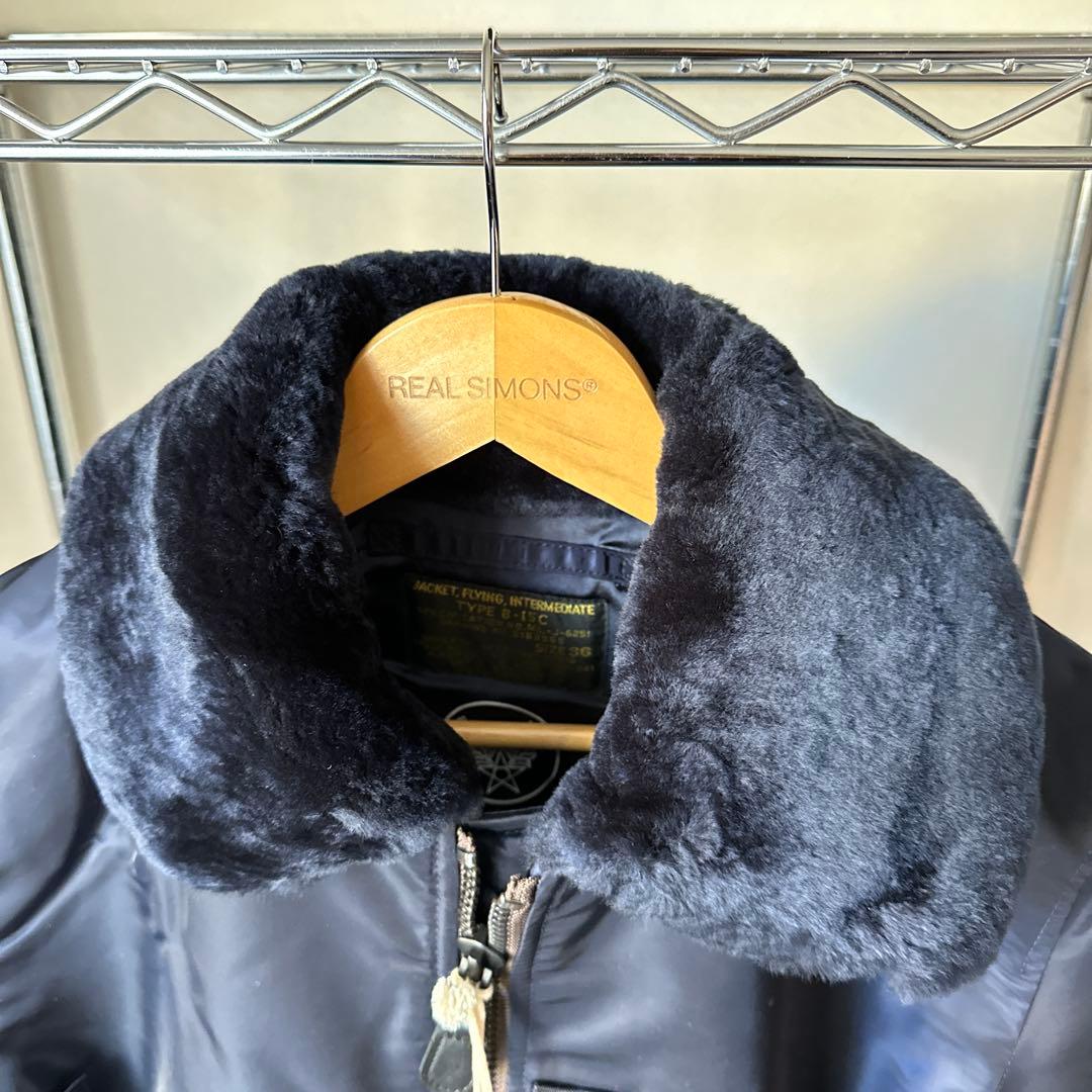 Sサイズ50s復刻ネイビー フライトジャケット TYPE B-15C青い