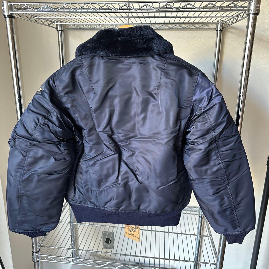 Sサイズ50s復刻ネイビー フライトジャケット TYPE B-15C青い