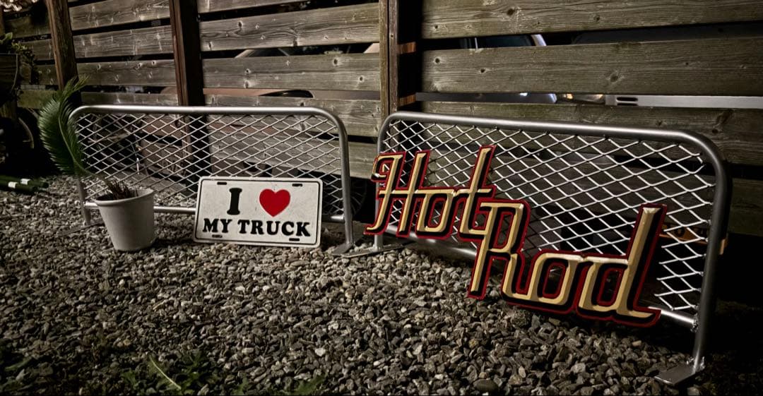 アメリカンフェンス風　バリケード　間仕切り　パーテーション&シェルフ　棚