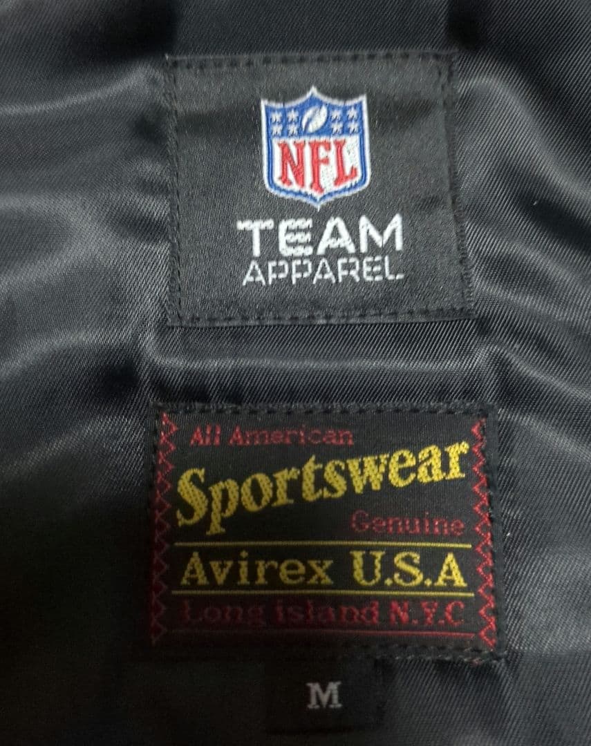 メンズ アウターNFL パンサーズ 刺繍 ダウンジャケット【M】