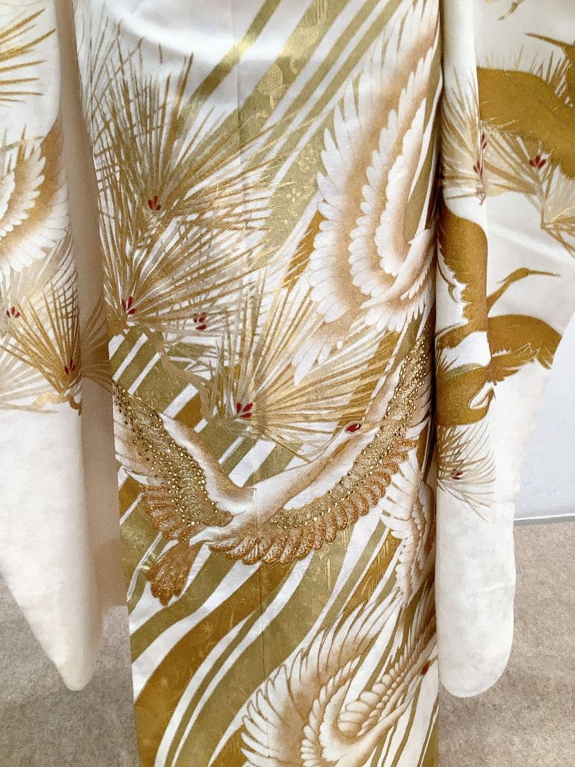 白古典地　上品な振袖フルセット