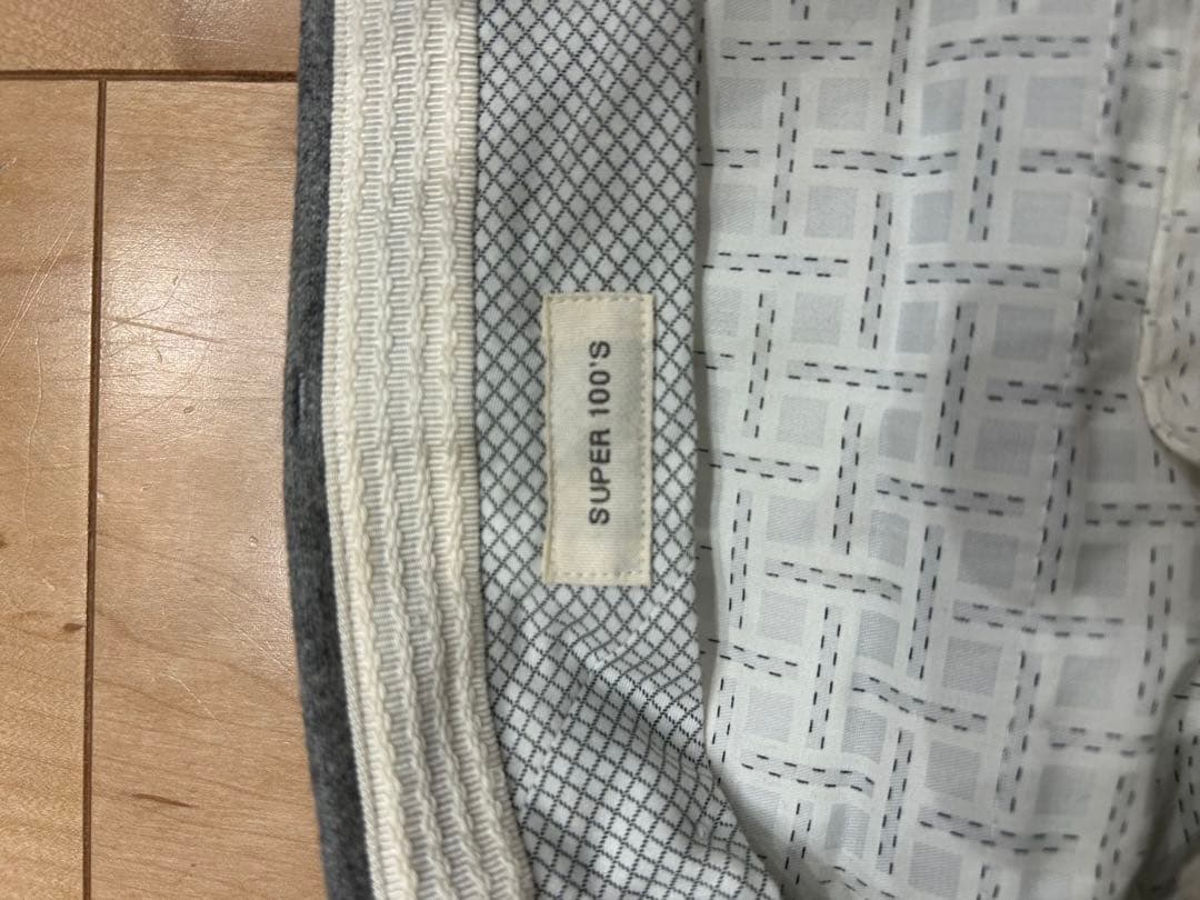 インコテックス　ライトグレー カーゴスラックス ウール SUPER 100'S