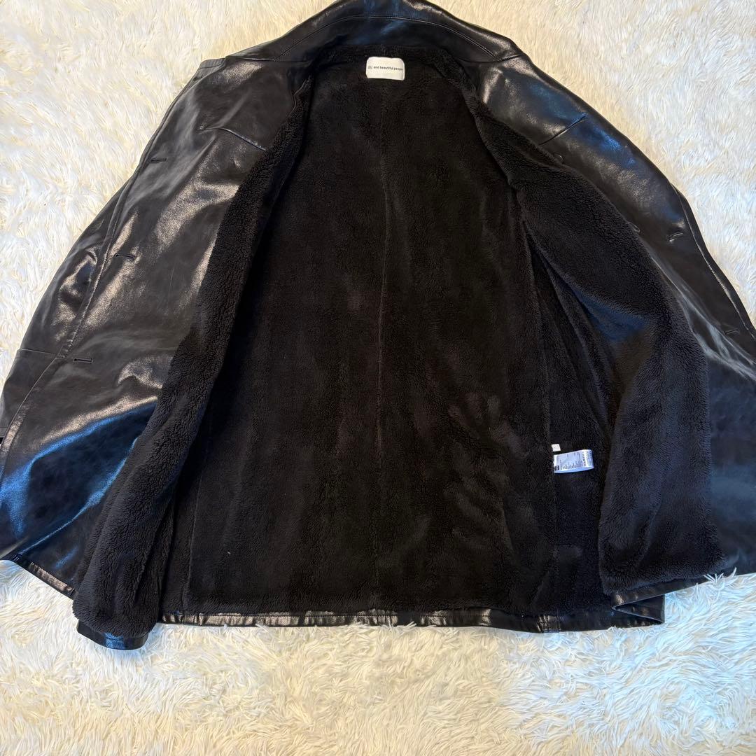 GU and beautiful people フェイク　レザー　コート　XXL