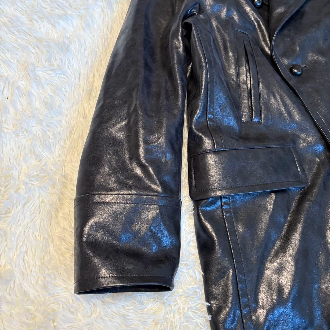GU and beautiful people フェイク　レザー　コート　XXL