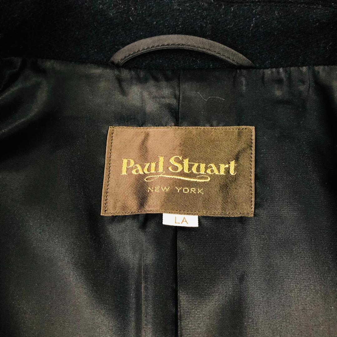 【高級】ポールスチュアート★チェスターコート アンゴラ混 ネイビー L相当