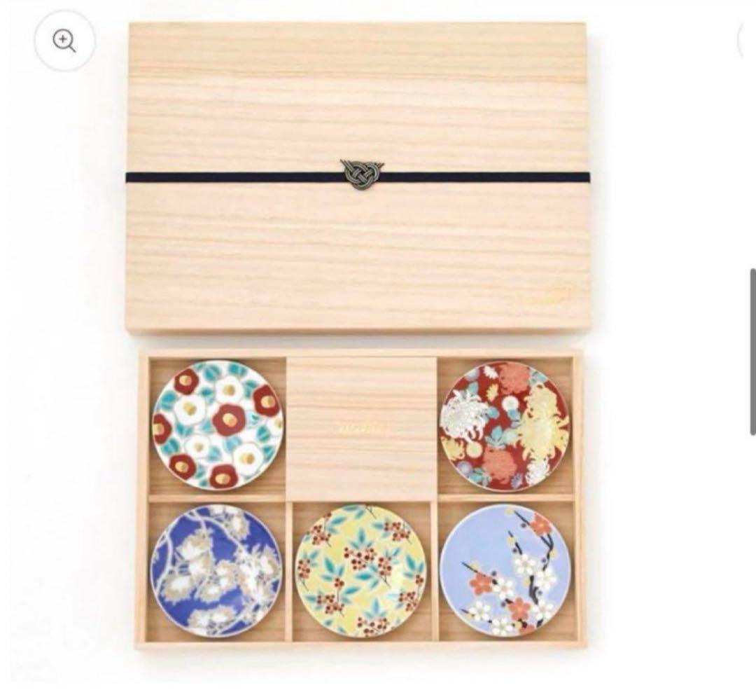 【新品未使用】タキマキ　九谷焼き　豆皿5枚セット　滝沢眞規子