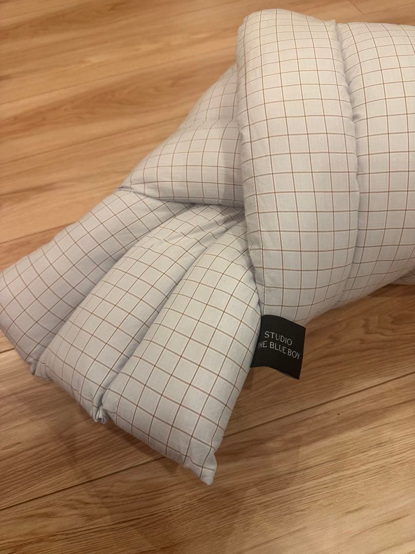 【極美品】Musubi Cushion チェック ブルー