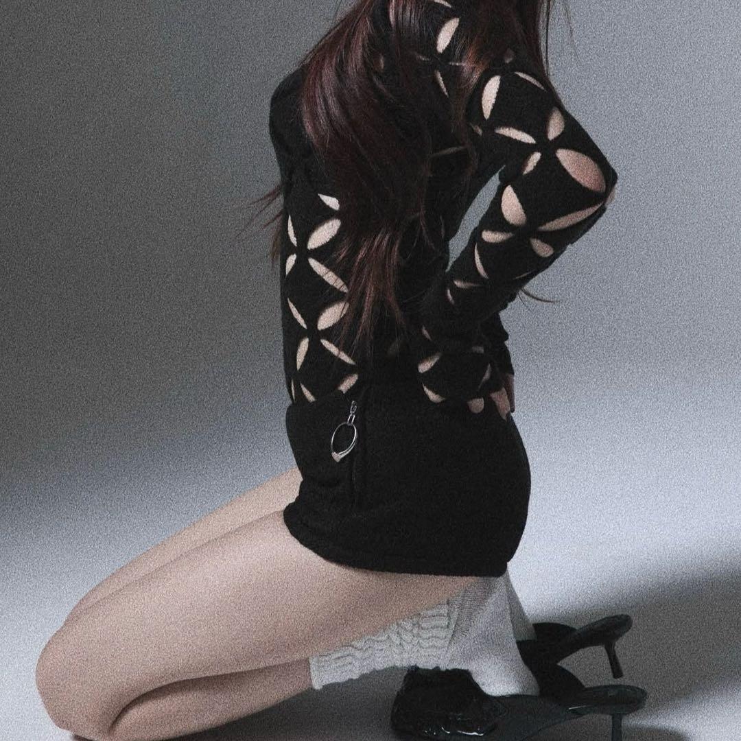 パンツ theredthread S ring biker shorts lace