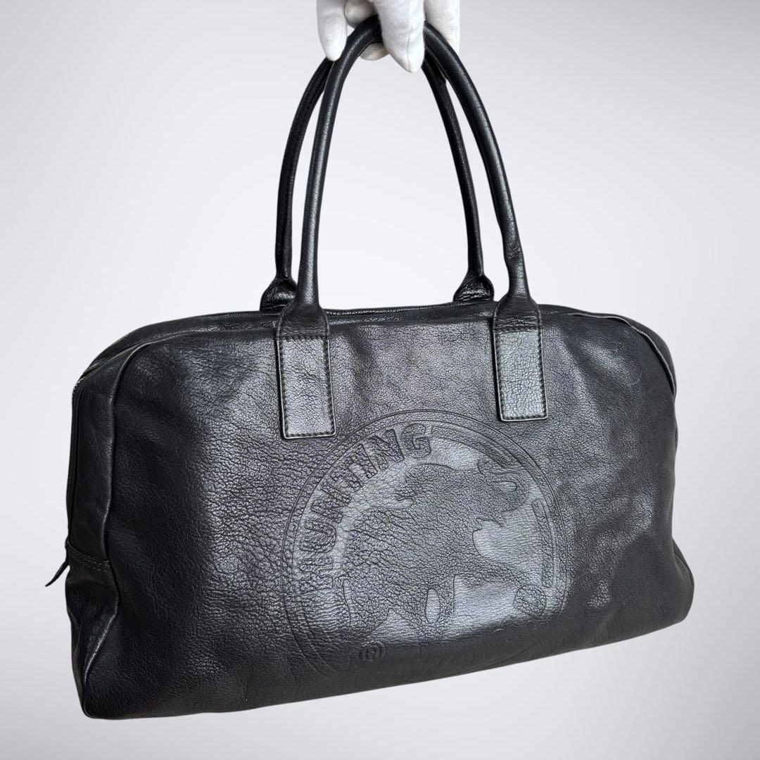 hunting world ハンティングワールド　ボストンバッグ　オールレザー