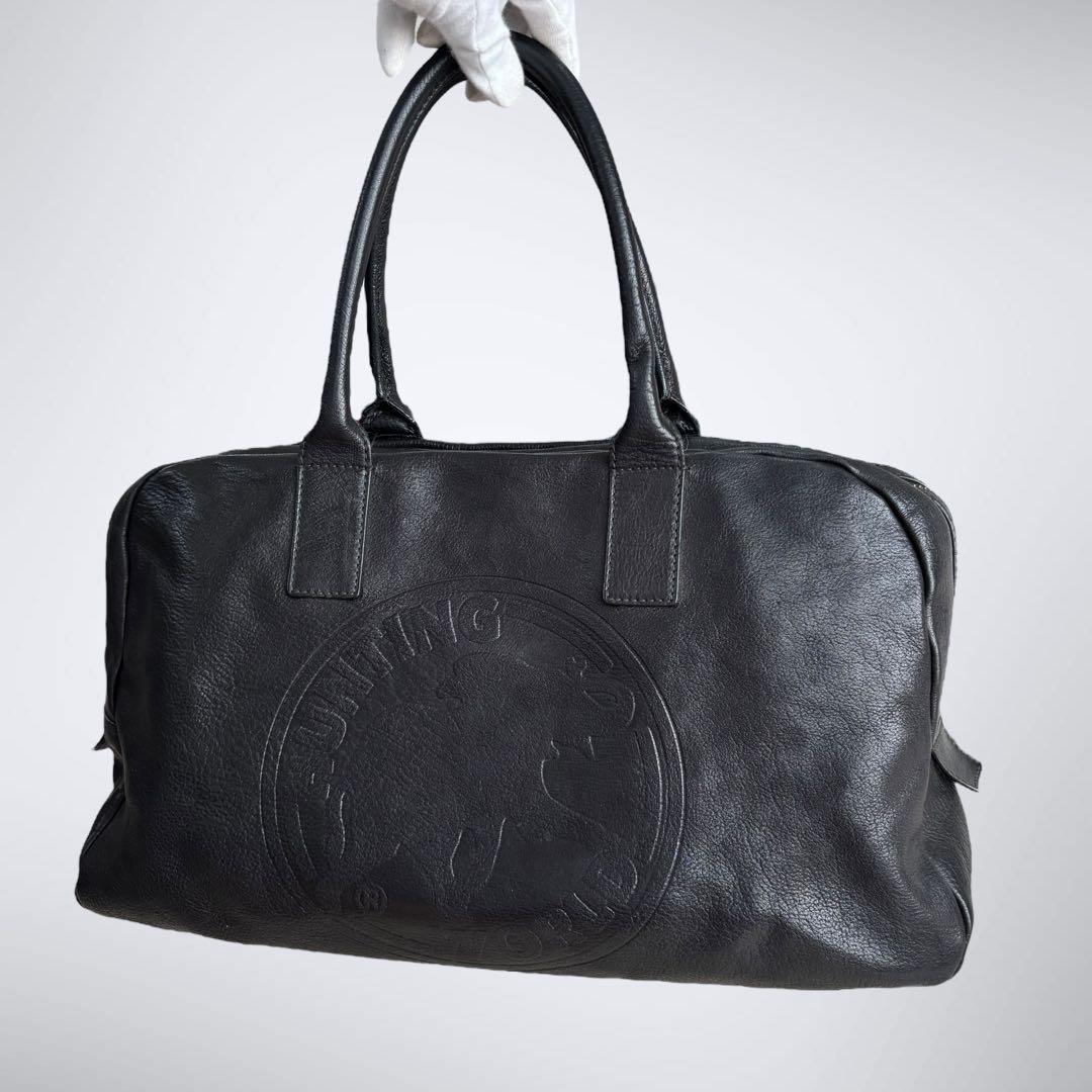 hunting world ハンティングワールド　ボストンバッグ　オールレザー