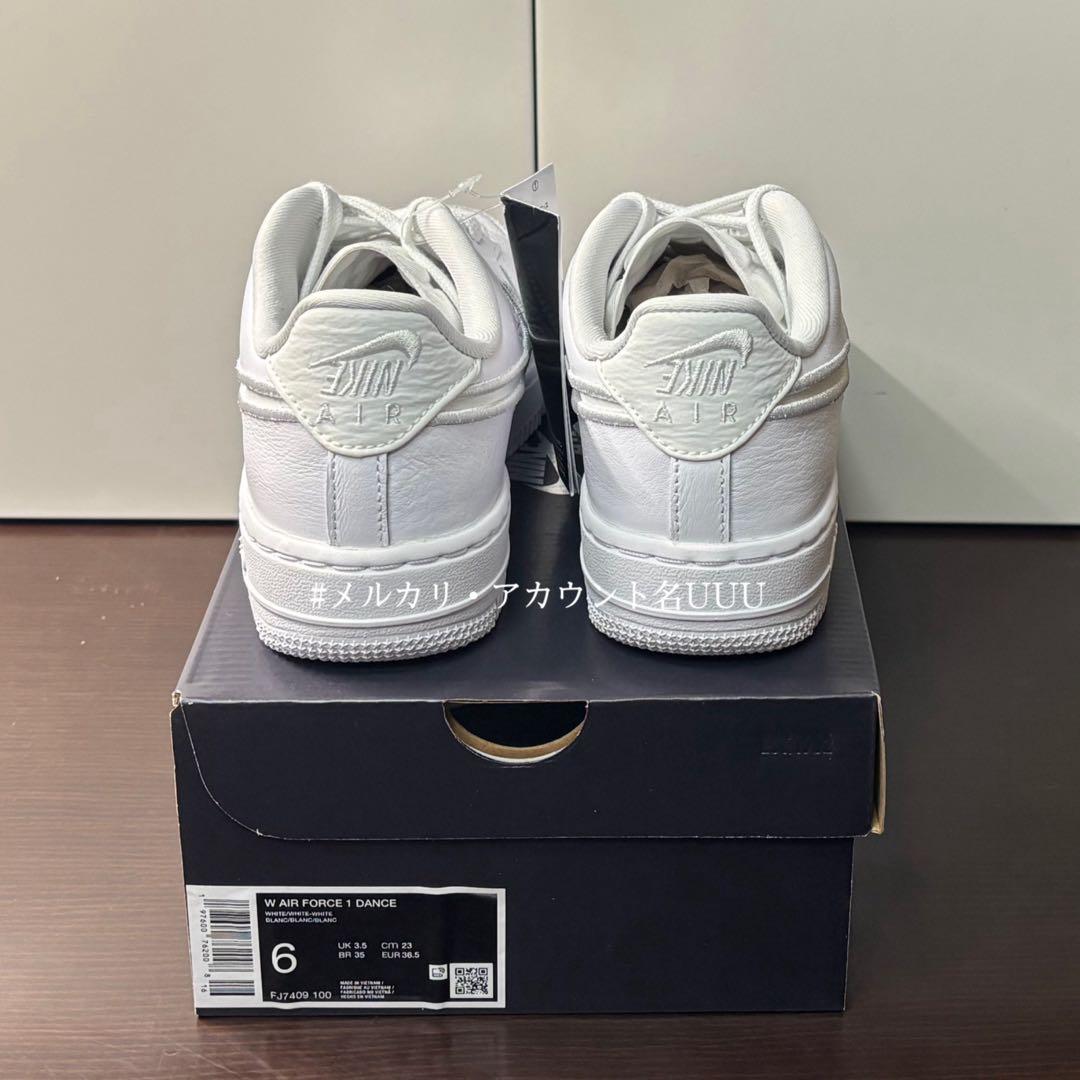 ■新品23cm■NIKE｜W エアフォース１ダンス｜ホワイト/メタリックシルバー