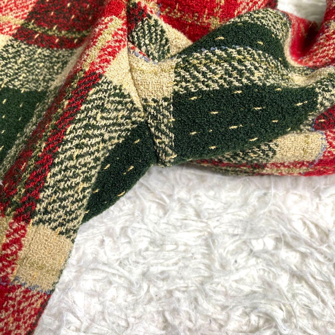 良品✨Christian Dior ノーカラー ジャケット ツイード チェック