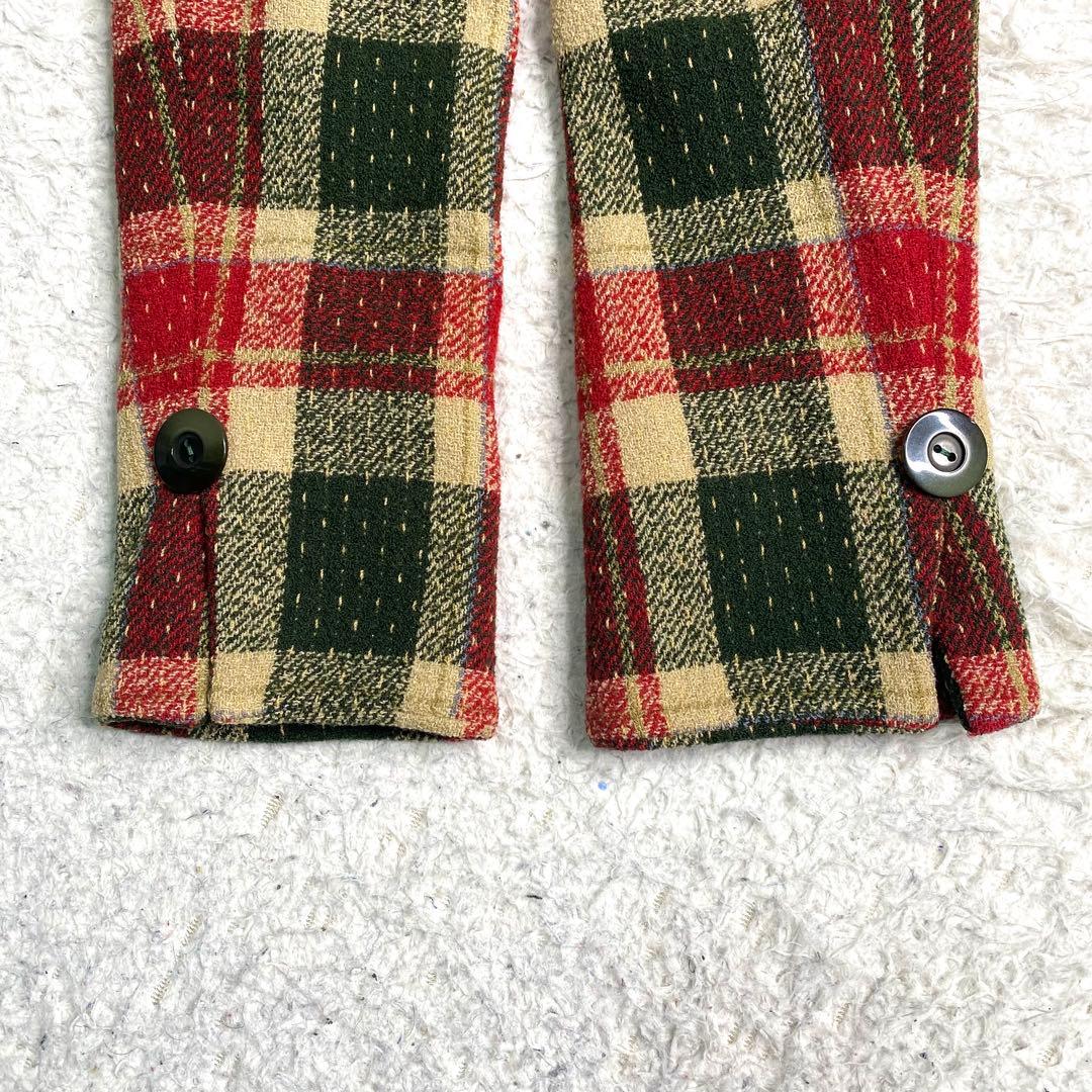 良品✨Christian Dior ノーカラー ジャケット ツイード チェック