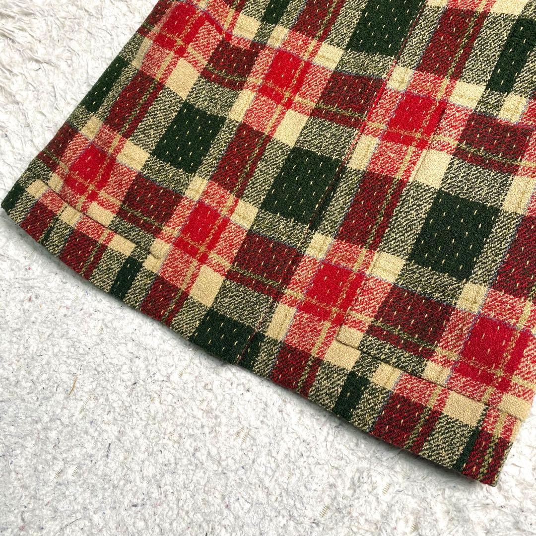 良品✨Christian Dior ノーカラー ジャケット ツイード チェック