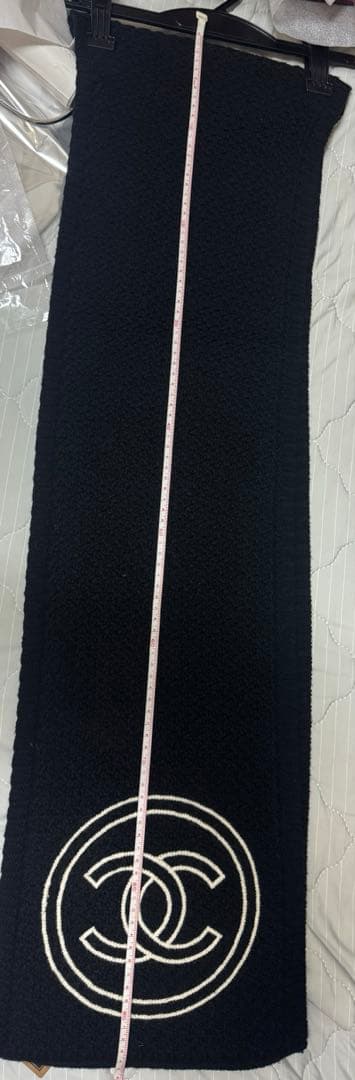 シャネル　ロゴ　マフラー