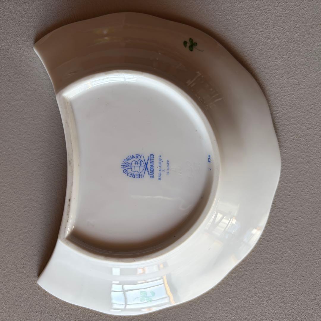 ヘレンド インドの華 クレセントディッシュ プレート 19cm