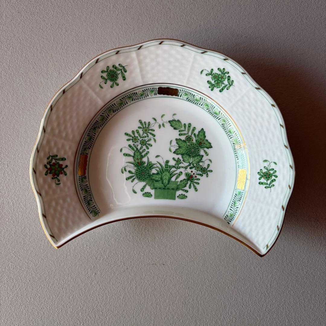 ヘレンド インドの華 クレセントディッシュ プレート 19cm