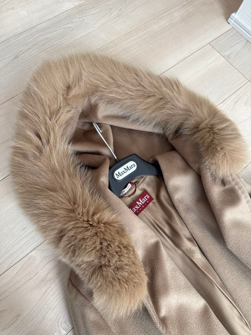 Max Mara Studio ウールロングコート キャメル