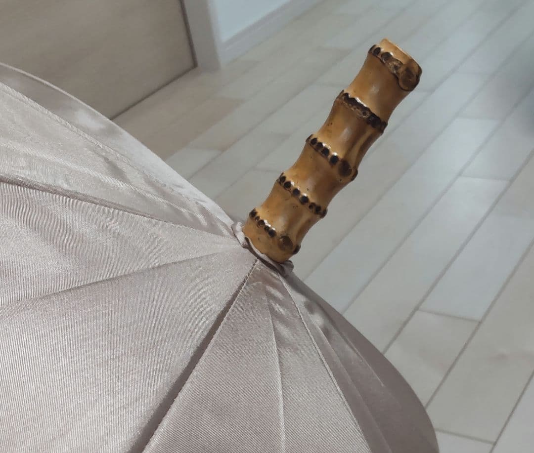 WAKAO ワカオ シャンパンゴールド 長傘 竹製ハンドル