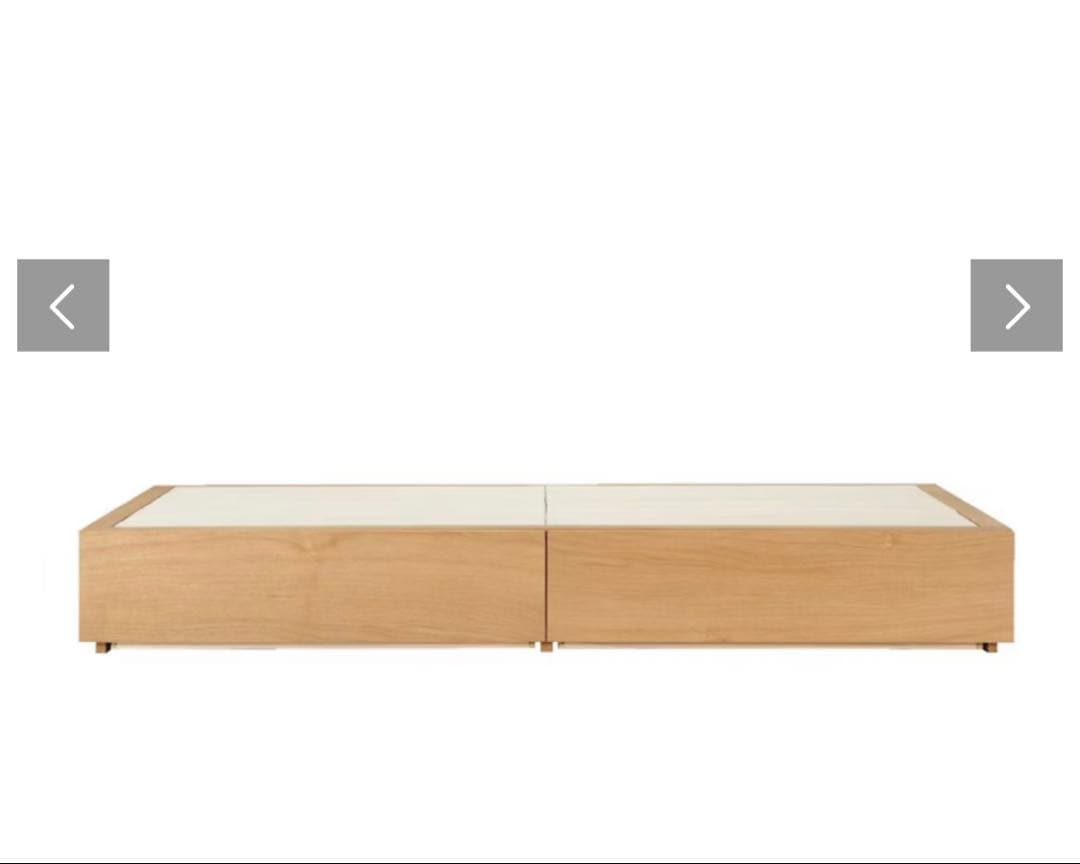 無印良品　スモールサイズ　セミシングル　オーク　収納付きベッド　※組立説明書つき