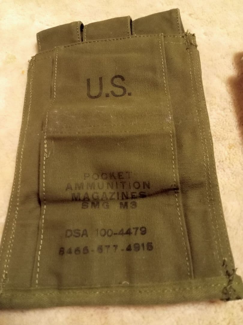 米軍実物　m3　マガジンポーチ OD トンプソン　ベトナム戦争　海兵隊