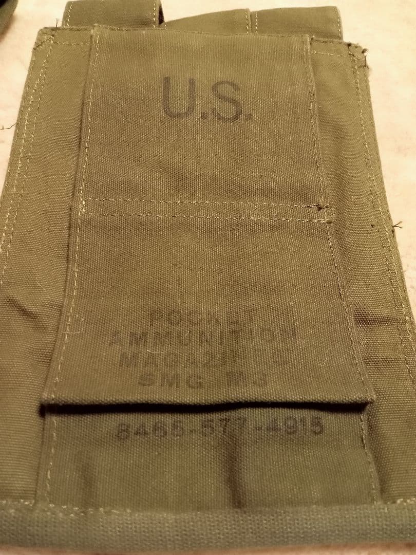 米軍実物　m3　マガジンポーチ OD トンプソン　ベトナム戦争　海兵隊