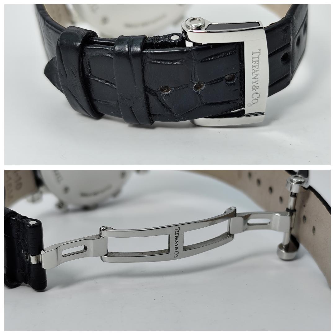 稼働 希少 極美品 ティファニー アトラス クロノグラフ ハートデイト QZ