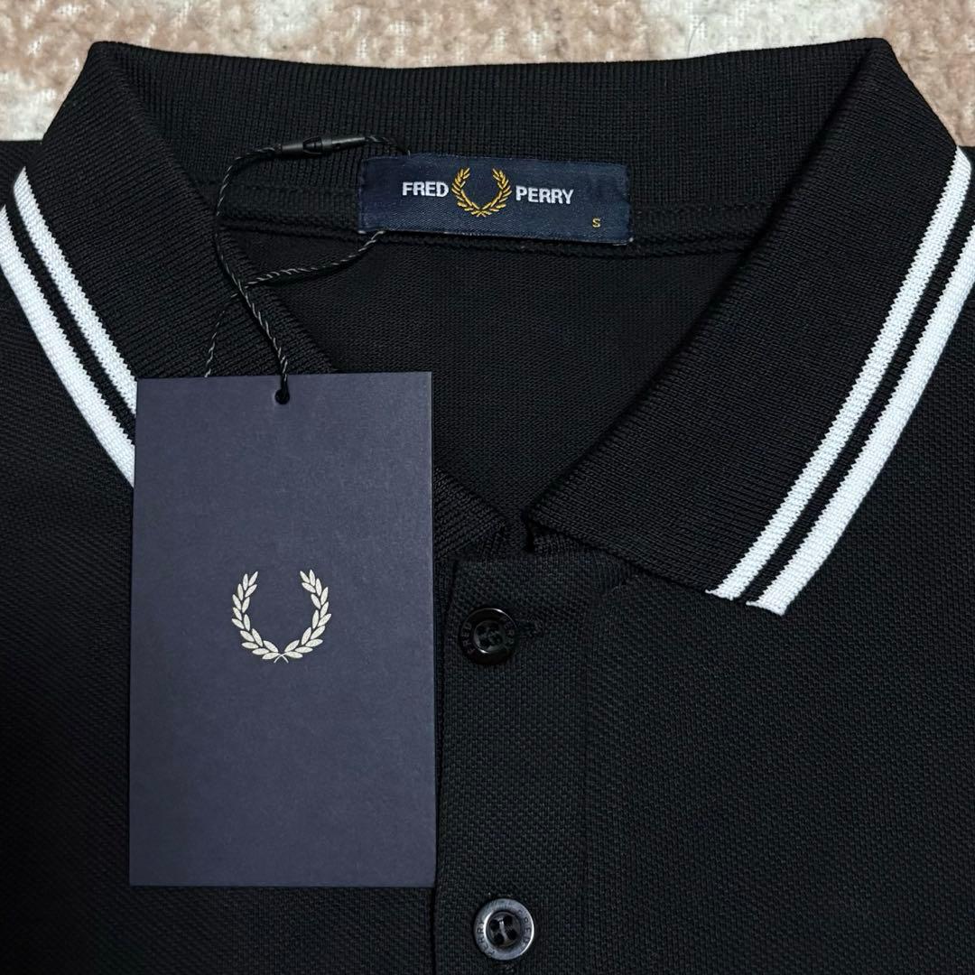 【新品・未使用】フレッドペリーポロシャツ Sサイズ ブラックメンズ M3600