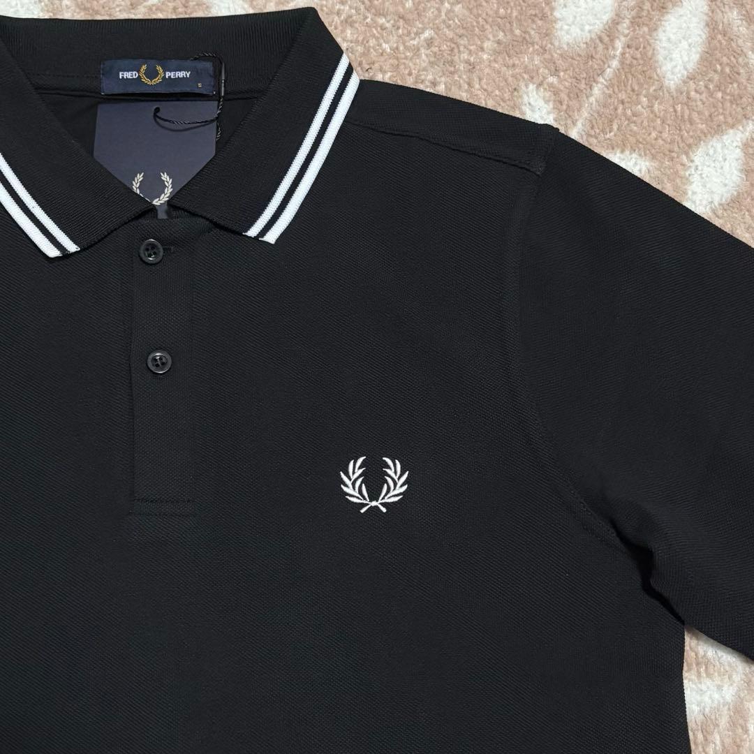 【新品・未使用】フレッドペリーポロシャツ Sサイズ ブラックメンズ M3600