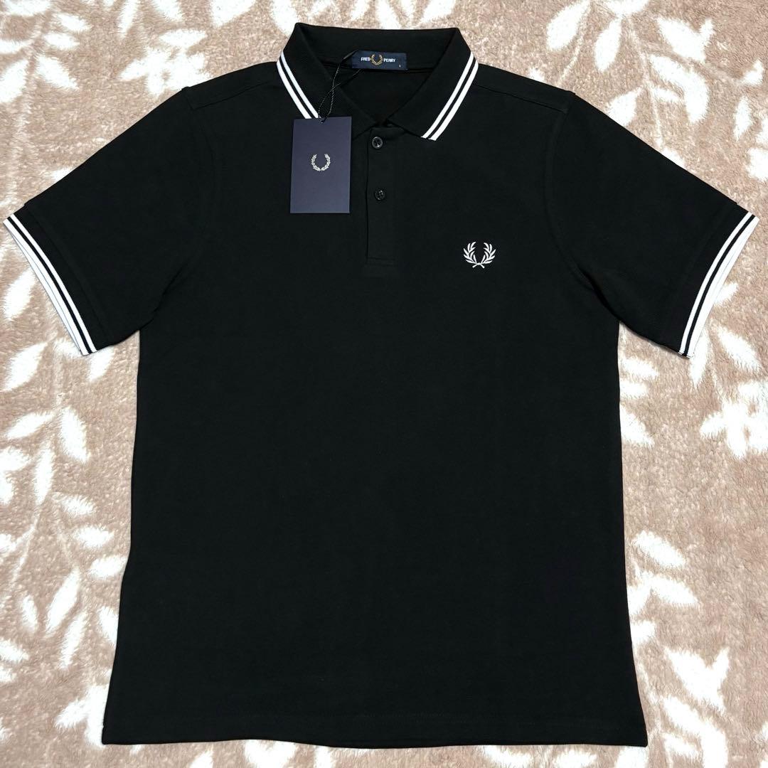 【新品・未使用】フレッドペリーポロシャツ Sサイズ ブラックメンズ M3600