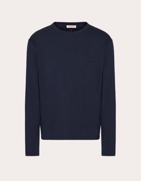 Valentino ヴァレンティノ Vロゴ パッチ 長袖 Tシャツ ロンT